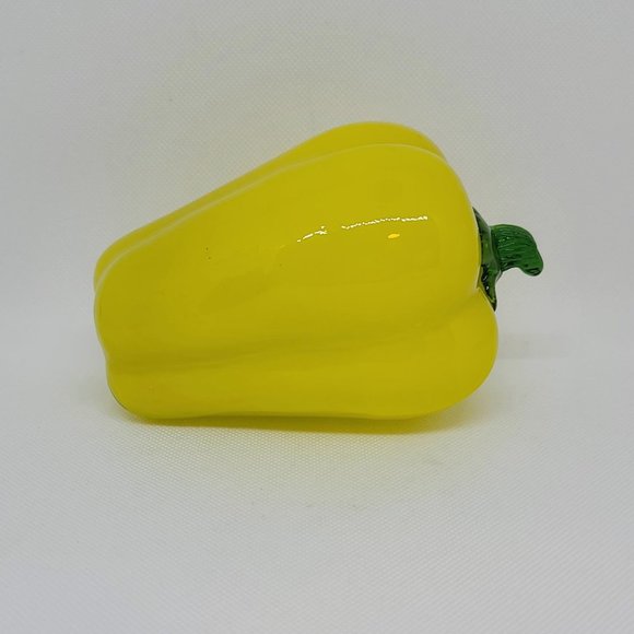 Art Glass Yellow Pepper - Picture 3 of 4